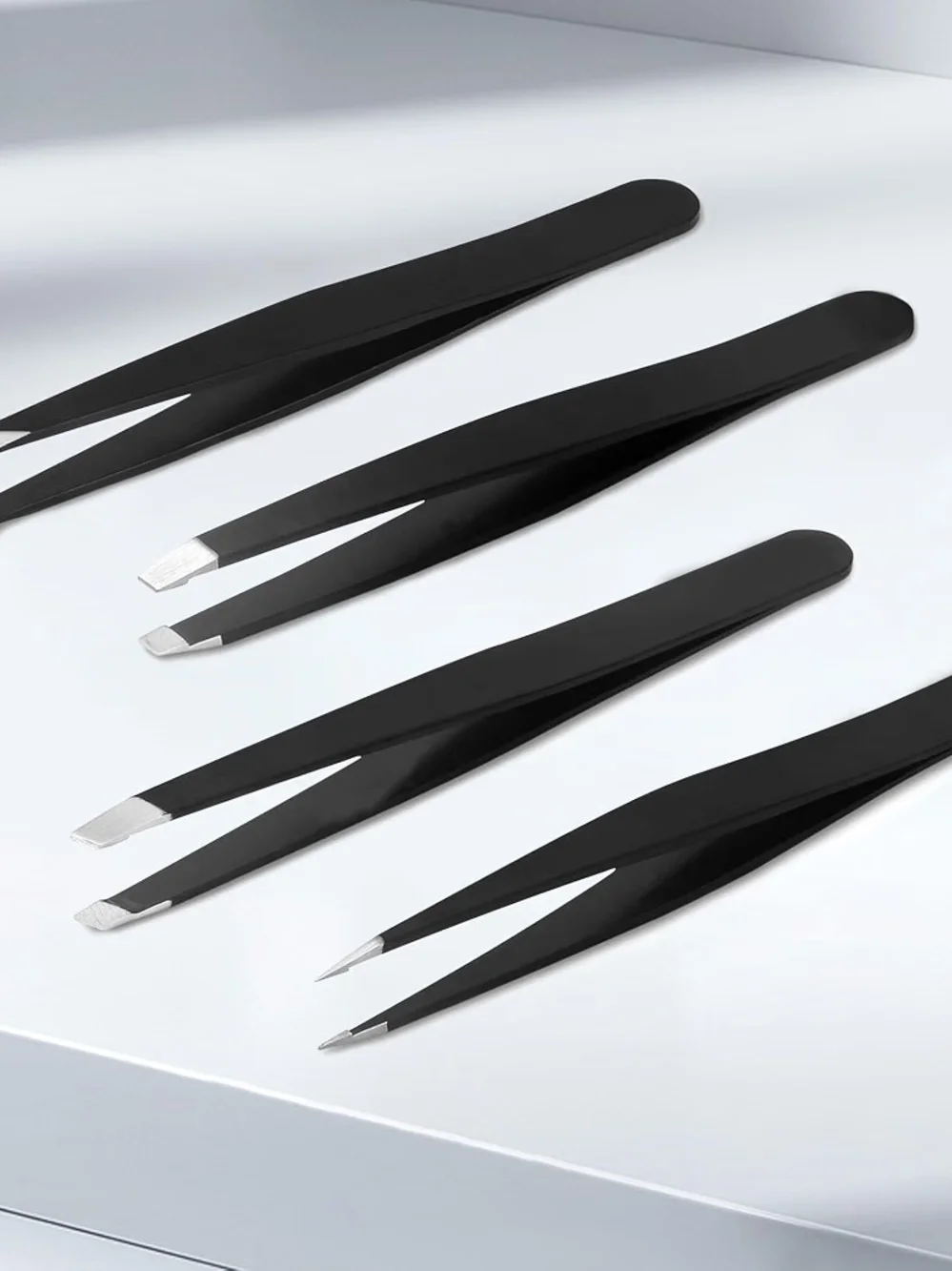 Tweezers Set -Professional Stainless Steel Tweezers for Eyebrows Great Precision